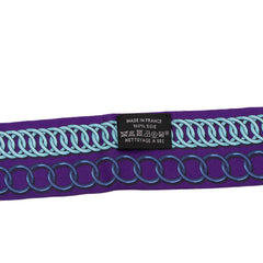 エルメス ツイリー Maillons マイヨン スカーフ ブルー パープル シルク レディース HERMES 【中古】
