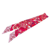 エルメス ツイリー Folklore BE Fuchsia Rouge Ros スカーフ パープル系 マゼンタ シルク レディース HERMES 【中古】