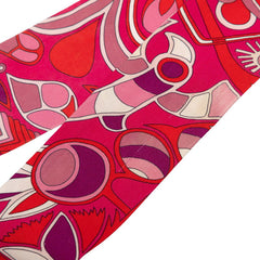 エルメス ツイリー Folklore BE Fuchsia Rouge Ros スカーフ パープル系 マゼンタ シルク レディース HERMES 【中古】