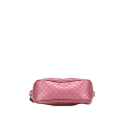グッチ マイクログッチシマ バンブー ショルダーバッグ 309538 ピンク レザー レディース GUCCI 【中古】