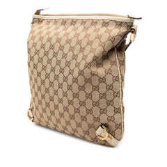 グッチ GGキャンバス アビー 斜め掛け ショルダーバッグ 131326 ブラウン キャンバス レザー レディース GUCCI 【中古】