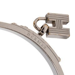 エルメス ケリー H カデナ バングル ブレスレット シルバー レッド メタル レザー レディース HERMES 【中古】