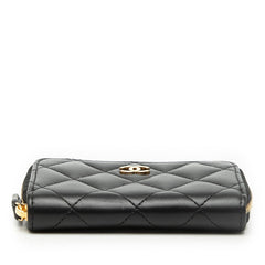 シャネル マトラッセ ココマーク コインケース 小銭入れ ブラック ゴールド金具 ラムスキン レディース CHANEL 【中古】
