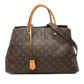 ルイ ヴィトン モノグラム モンテーニュGM ハンドバッグ ショルダーバッグ 2WAY M41067 ブラウン PVC レザー レディース LOUIS VUITTON 中古