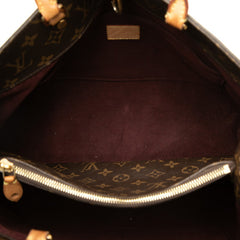 ルイ ヴィトン モノグラム モンテーニュGM ハンドバッグ ショルダーバッグ 2WAY M41067 ブラウン PVC レザー レディース LOUIS VUITTON 中古