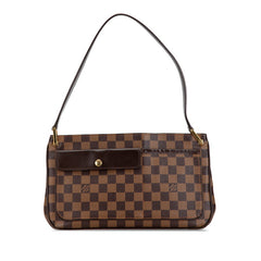 ルイ ヴィトン ダミエ オーバーニュ ショルダーバッグ N51129 ブラウン PVC レザー レディース LOUIS VUITTON 中古