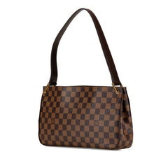 ルイ ヴィトン ダミエ オーバーニュ ショルダーバッグ N51129 ブラウン PVC レザー レディース LOUIS VUITTON 中古