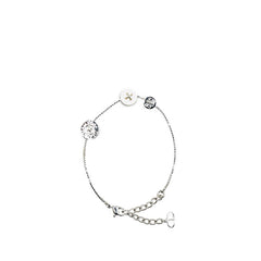 ディオール ボタン モチーフ ブレスレット シルバー メタル レディース Dior 【中古】