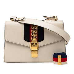 グッチ シェリーライン シルヴィ ショルダーバッグ 421882 ホワイト マルチカラー レザー レディース GUCCI 中古