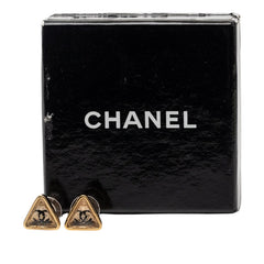 シャネル ココマーク ロゴ トライアングル ピアス 00C メッキ レディース CHANEL 【中古】