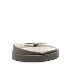 エルメス ビーアピ XS ドゥブルトゥール ブレスレット グレー ホワイト スイフト ヴォーエプソン レディース HERMES 【中古】