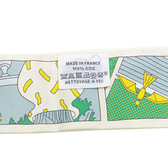 エルメス ツイリー Factory Suite ファクトリースーツ スカーフ ホワイト マルチカラー シルク レディース HERMES 【中古】