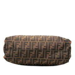 フェンディ ズッカ トートバッグ ハンドバッグ 8BN168 ブラウン キャンバス レザー レディース FENDI 【中古】