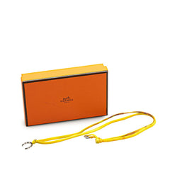 エルメス トゥールビヨン ネックレス シルバー イエロー メタル シルク レディース HERMES 【中古】