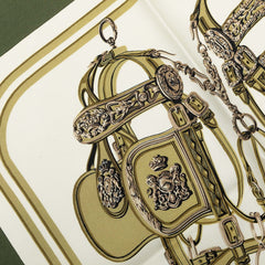 エルメス カレ42 BRIDES de GALA スカーフ グリーン系 マルチカラー シルク レディース HERMES 中古
