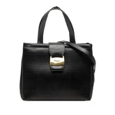 サルヴァトーレフェラガモ ヴァラ ハンドバッグ 2WAY ショルダーバッグ AQ-21 8252 ブラック レザー レディース Salvatore Ferragamo 中古