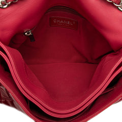 シャネル マトラッセ ココマーク チェーン ショルダーバッグ レッド系 エナメル レディース CHANEL 【中古】