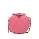 シャネル マトラッセ ココマーク 斜め掛け チェーン ショルダーバッグ ピンク ラムスキン レディース CHANEL 中古