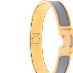 エルメス クリックH PM ブレスレット ゴールド ライトパープル メッキ エナメル レディース HERMES 【中古】