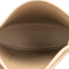 ロエベ アナグラム ダイス ポケット 斜め掛け ショルダーバッグ ベージュ レザー レディース LOEWE 【中古】