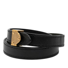 ルイ ヴィトン ブラスレ ボックスイット ブレスレット サイズ:17 M6033 ブラック レザー レディース LOUIS VUITTON 【中古】