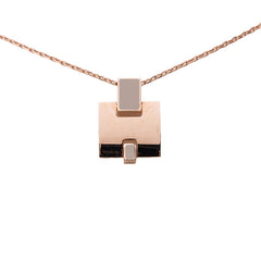 エルメス アイリーン ペンダント ネックレス ピンクゴールド メッキ レディース HERMES 【中古】