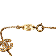 シャネル ヴィンテージ ココマーク ブレスレット ゴールド メッキ ラインストーン レディース CHANEL 【中古】