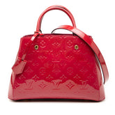 ルイ ヴィトン モノグラム ヴェルニ モンテーニュBB ハンドバッグ ショルダーバッグ 2WAY M50172 ローズアンディアン レッド パテントレザー レディース LOUIS VUITTON 【中古】