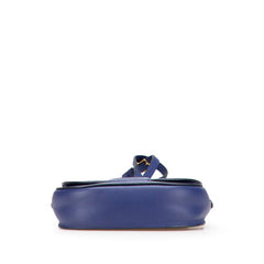 セリーヌ トロッター 斜め掛け ショルダーバッグ ブルー レザー レディース CELINE 【中古】