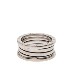 ブルガリ ビーゼロワン 4バンド リング 指輪 #60 K18WG ホワイトゴールド メンズ BVLGARI 【中古】