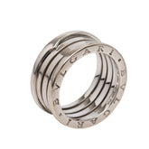 ブルガリ ビーゼロワン 4バンド リング 指輪 #60 K18WG ホワイトゴールド メンズ BVLGARI 中古
