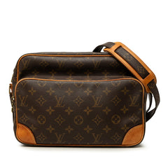 ルイ ヴィトン モノグラム ナイル 斜め掛け ショルダーバッグ M45244 ブラウン PVC レザー レディース LOUIS VUITTON 中古