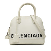 バレンシアガ ヴィル トップハンドルS ハンドバッグ ショルダーバッグ 2WAY 518873 ホワイト レザー レディース BALENCIAGA 【中古】