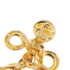 シャネル ヴィンテージ ココマーク ラウンド サークル スイング イヤリング ゴールド メッキ レディース CHANEL 【中古】