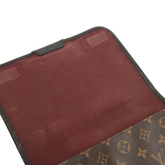 ルイ ヴィトン モノグラムマカサー バスMM 斜め掛け ショルダーバッグ M56715 ブラウン PVC レザー レディース LOUIS VUITTON 【中古】
