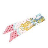エルメス ツイリー Brides de Gala Love ブリッド ドゥ ガラ ラブ スカーフ ピンク ブルー マルチカラー シルク レディース HERMES 【中古】