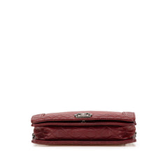 シャネル ボーイシャネル ココマーク チェーン ショルダーバッグ ワインレッド ボルドー ラムスキン レディース CHANEL 【中古】