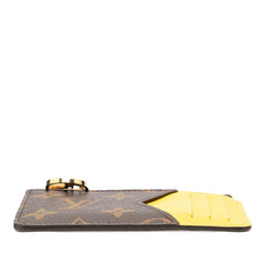 ルイ ヴィトン モノグラム ポルトカルト ロミー カードケース M81882 ジョーヌ イエロー ブラウン PVC レザー レディース LOUIS VUITTON 【中古】