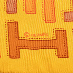 エルメス ツイリー スカーフ イエロー マルチカラー シルク レディース HERMES 【中古】