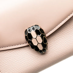 ブルガリ セルペンティ フォーエバー コンパクトウォレット 三つ折り財布 289965 ピンク レザー レディース BVLGARI 【中古】