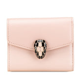 ブルガリ セルペンティ フォーエバー コンパクトウォレット 三つ折り財布 289965 ピンク レザー レディース BVLGARI 【中古】