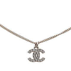シャネル ココマーク ペンダント ネックレス シルバー ラインストーン メタル レディース CHANEL 【中古】
