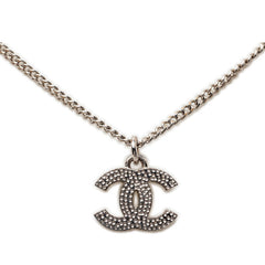 シャネル ココマーク ペンダント ネックレス シルバー ラインストーン メタル レディース CHANEL 【中古】