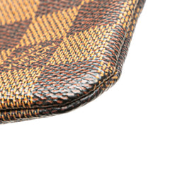 ルイ ヴィトン ダミエ ポシェット クレ コインケース キーケース 小銭入れ N62658 ブラウン PVC レザー レディース LOUIS VUITTON 【中古】