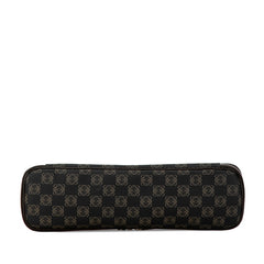 ロエベ アナグラム クラッチバッグ セカンドバッグ ブラック ブラウン PVC レザー レディース LOEWE 中古
