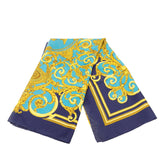 エルメス カレ90 LES TUILERIES チュイルリー公園 スカーフ ネイビー ゴールド マルチカラー シルク レディース HERMES 【中古】