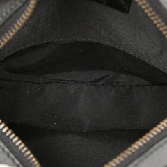 グッチ GGキャンバス 斜め掛け ショルダーバッグ ポシェット 90700 ブラック キャンバス レザー レディース GUCCI 【中古】