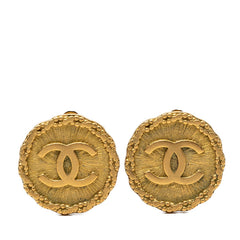 シャネル ココマーク ヴィンテージ ラウンド イヤリング 95P ゴールド メッキ GP レディース CHANEL 【中古】