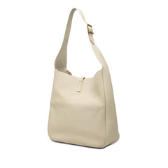 サンローラン YSLロゴ LE 5A 7 ワンショルダーバッグ 753837 ホワイト レザー レディース SAINT LAURENT 【中古】
