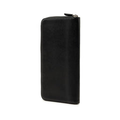 プラダ ラウンドファスナー 長財布 ブラック サフィアーノレザー レディース PRADA 【中古】